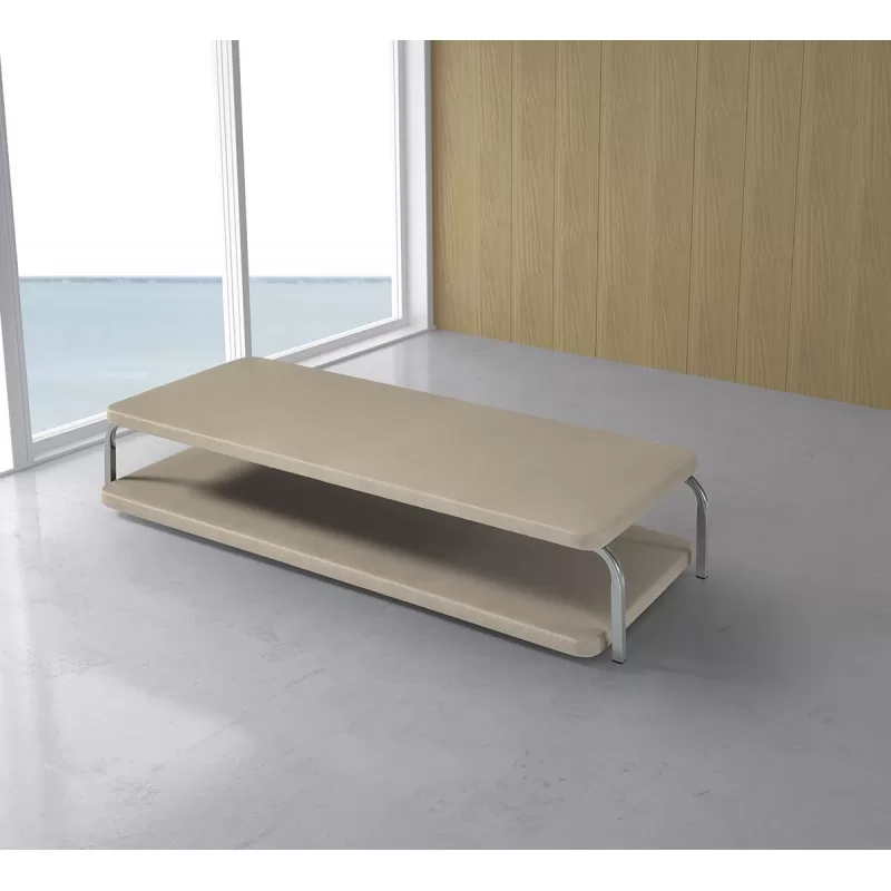 Cama nido blanca lacada con estructura de madera