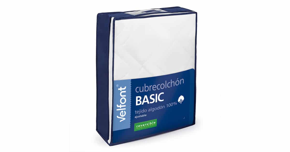 Cubrecolchon acolchado Basic algodón Velfont - Imagen 2