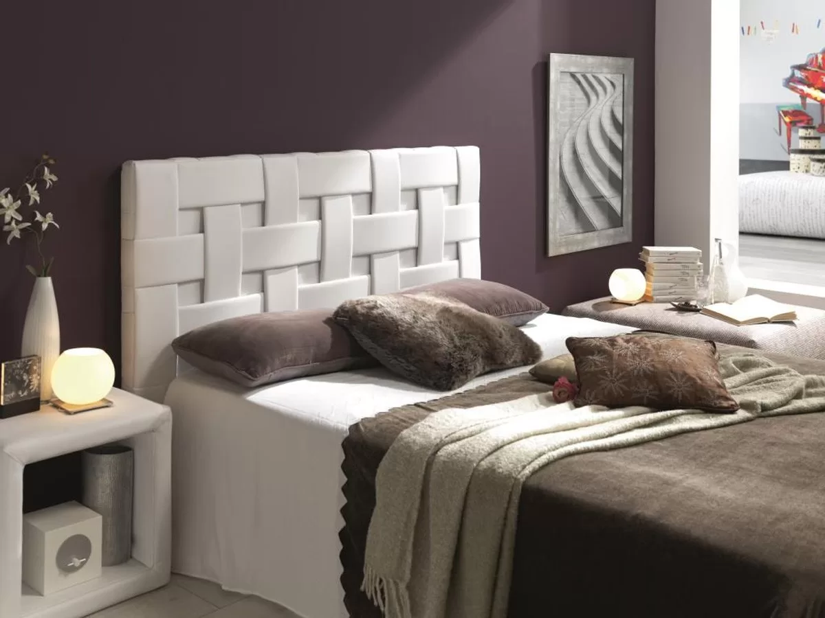 Cabecero trenzado en polipiel